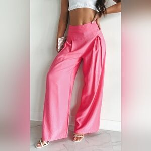 NanaMacs Vibrant Pink Wide-Leg Pants